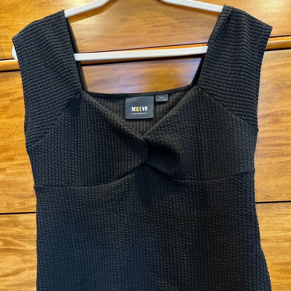 Maeve, Size Medium, Black V-neck Shirt NWOT